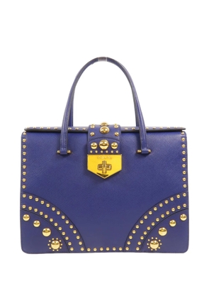 Prada Pre-Owned studded leather tote bag - Blue