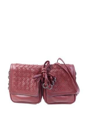 Bottega Veneta Pre-Owned Intrecciato-weave leather shoulder bag - Red