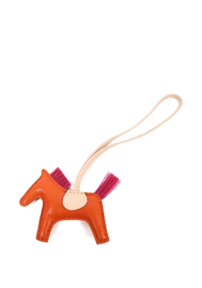 Hermès Pre-Owned PM Rodeo lambskin horse bag charm - Orange