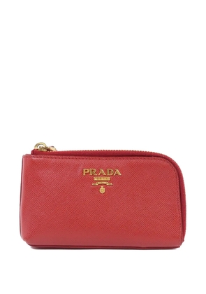 Prada Pre-Owned logo-plaque coin case - Red