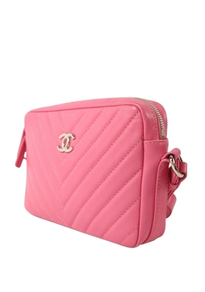 CHANEL Pre-Owned chevron-quilted chain-strap shoulder bag - Pink