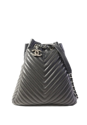 CHANEL Pre-Owned CC chevron-quilted shoulder bag - Black