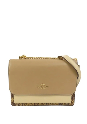 Coach Vintage snakeskin-effect panelled shoulder bag - Neutrals