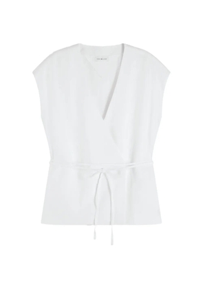 Tommy Hilfiger wrap-style sleeveless blouse - White