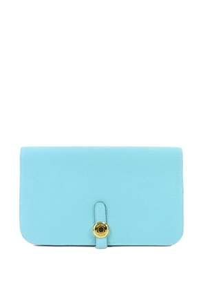 Hermès Pre-Owned Dogon GM long wallet - Blue