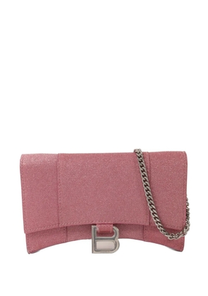 Balenciaga Pre-Owned mini Hourglass B logo chain wallet - Pink