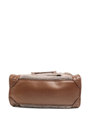 Celine Pre-Owned Nano Luggage shearling tote bag - Grey