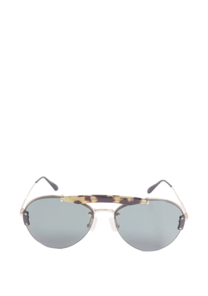 Prada Pre-Owned tortoiseshell-effect pilot sunglasses - Brown
