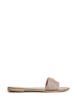 Nicolas Lainas Kimolos crystal-embellished multi-strap sandals - Pink