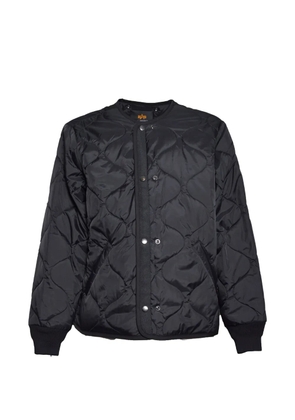 Alpha Industries quilted-finish long-sleeve jacket - Black