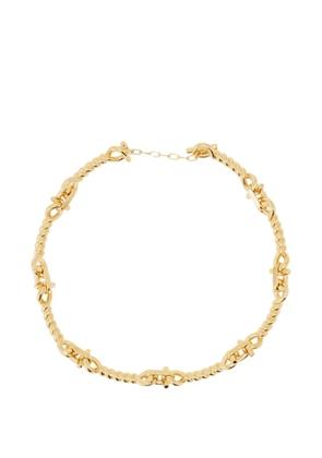 Ferragamo Twisted chain Gancini necklace - Gold