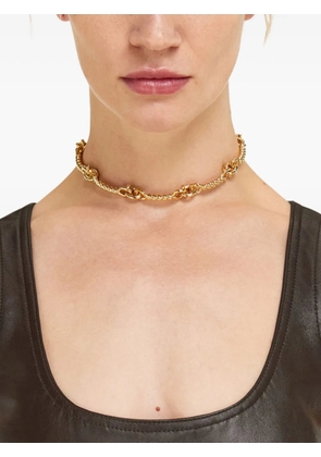 Ferragamo Twisted chain Gancini necklace - Gold