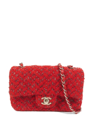 CHANEL Pre-Owned 20 Mini Flap tweed shoulder bag - Red