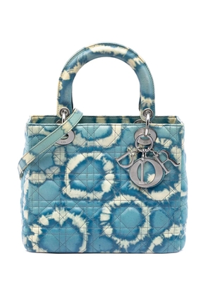 Christian Dior Pre-Owned 2011 Medium Calfskin Tie Dye Print Lady Dior satchel - Blue