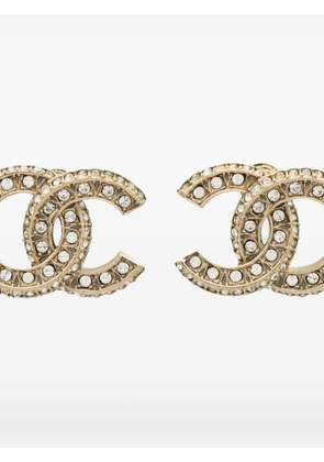 CHANEL Pre-Owned CC crystal-embellished earrings - Gold