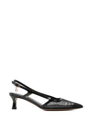 Maje panelled pointed-toe pumps - Black