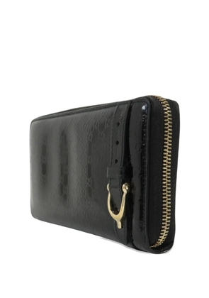 Gucci Pre-Owned Microguccissima zip-around wallet - Black