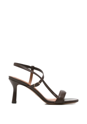 Maje leather crossover-strap sandals - Brown