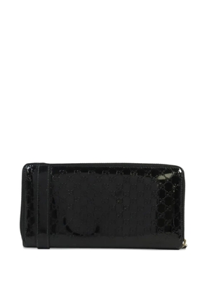 Gucci Pre-Owned Microguccissima zip-around wallet - Black