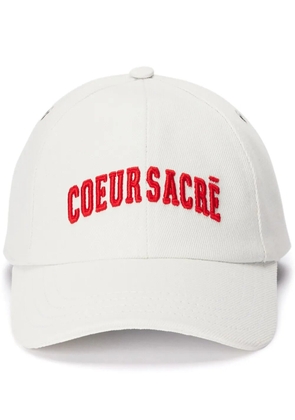 AMI Paris Coeur Sacré-embroidered cap - White