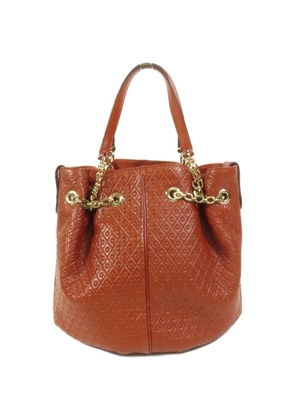 Tod's Vintage embossed leather bucket bag - Brown