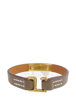 Hermès Pre-Owned 2022 mini Rivale leather bracelet - Gold