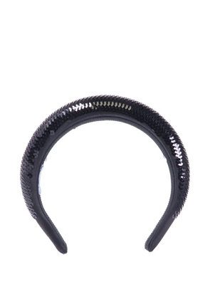 Prada Pre-Owned sequinned logo-print hair band - Black