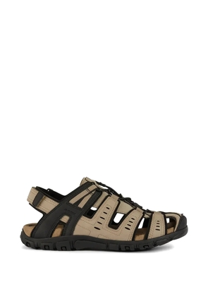 Geox Strada cut-out touch-strap sandals - Neutrals