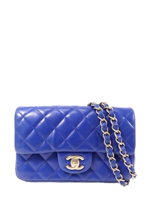CHANEL Pre-Owned mini 20 Classic chain-strap lambskin shoulder bag - Blue