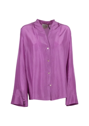 Forte Forte habotai-silk V-neck shirt - Purple