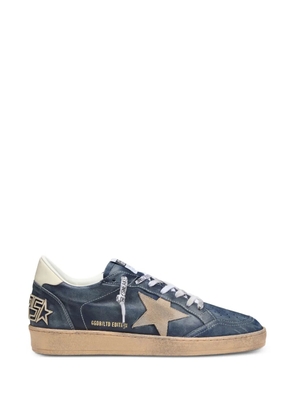 Golden Goose Ball Star LTD in dark blue leather with beige suede star sneakers