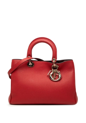 Christian Dior Pre-Owned 2006 Medium Pebbled Calfskin Diorissimo satchel - Red