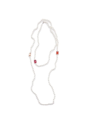Izabel Display Mega cubic-zirconia necklace - White