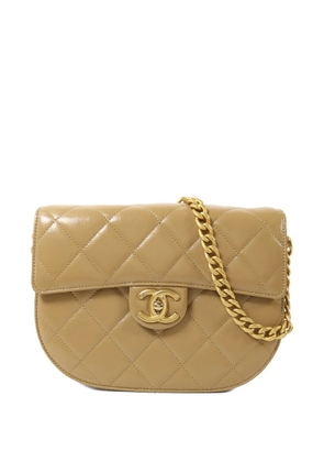 CHANEL Pre-Owned Half Moon quilted shoulder bag - Neutrals