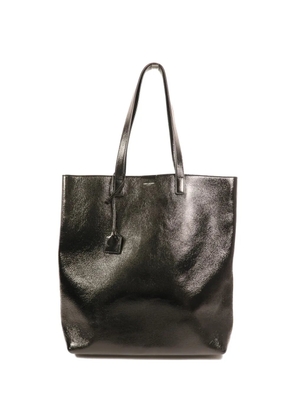 Saint Laurent Pre-Owned Bold crinkled-leather tote bag - Black