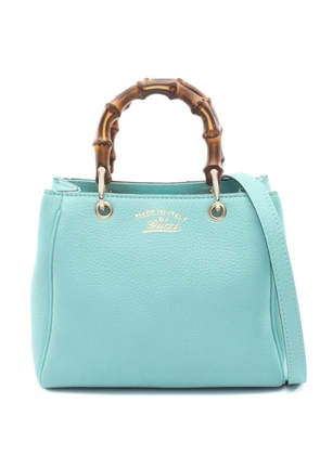 Gucci Pre-Owned 2016-2026 Mini Calfskin Bamboo Shopper satchel - Blue