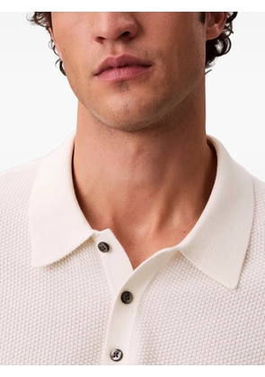 Calvin Klein waffle-knit short-sleeve polo shirt - White