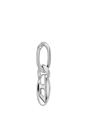 Diesel Oval D link earring - Silver