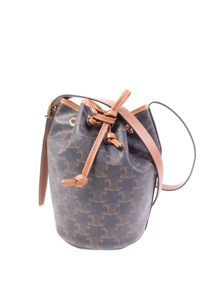 Celine Pre-Owned small Triomphe canvas bucket bag - Brown