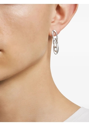 Diesel Oval D link earring - Silver