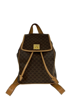 Celine Pre-Owned 20th Century Macadam Coated Canvas Drawstring backpack - Brown