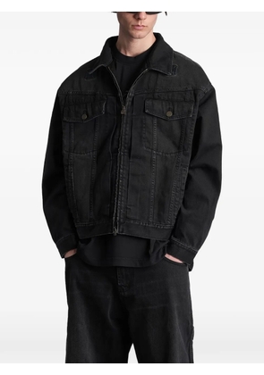 VETEMENTS zip-up denim jacket - Black