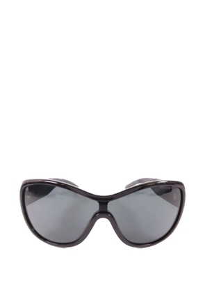 CHANEL Pre-Owned oversized-frame sunglasses - Black