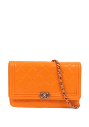 CHANEL Pre-Owned Boy CC-logo cross body bag - Orange