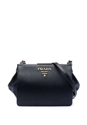 Prada Pre-Owned 2010-2026 Saffiano and City Calf Light Frame crossbody bag - Black
