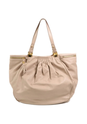 Miu Miu Pre-Owned Vitello Lux leather tote bag - Neutrals