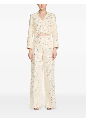 SANDRO geometric sequin trousers - Neutrals