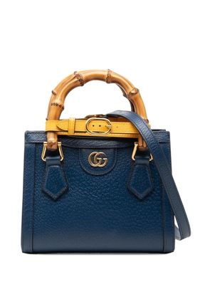 Gucci Pre-Owned 2021-2026 Small Calfskin Bamboo Diana satchel - Blue