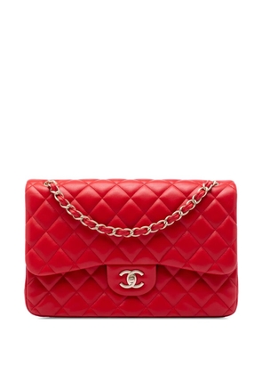 CHANEL Pre-Owned 2013-2014 Jumbo Classic Lambskin Double Flap shoulder bag - Red