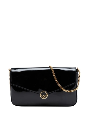 Fendi Pre-Owned 2010-2026 Patent F Is Fendi Envelope Wallet On Chain crossbody bag - Black